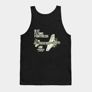 B-17 Flying Fortress Aircraft USAF Plane American Legend Tank Top